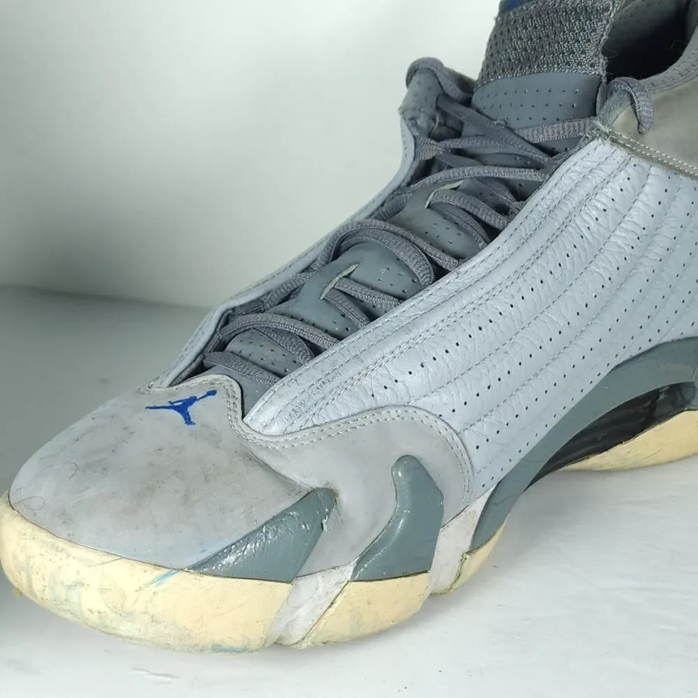 Nike Air Jordan 14 Retro Men's US13 Wolf Gray Suede Leather Athletic Sneakers